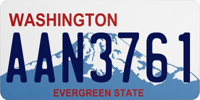 WA license plate AAN3761