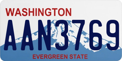 WA license plate AAN3769