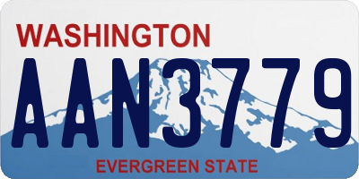 WA license plate AAN3779