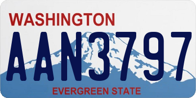 WA license plate AAN3797
