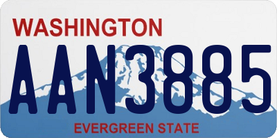 WA license plate AAN3885