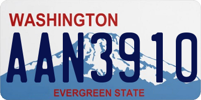 WA license plate AAN3910
