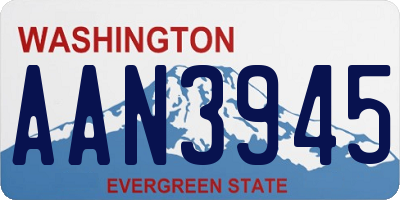 WA license plate AAN3945