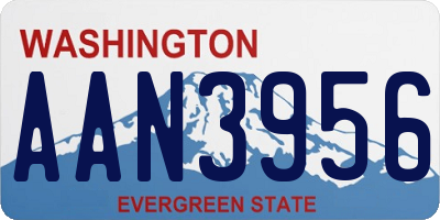 WA license plate AAN3956
