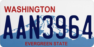 WA license plate AAN3964