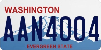 WA license plate AAN4004