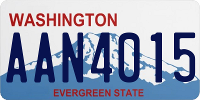 WA license plate AAN4015