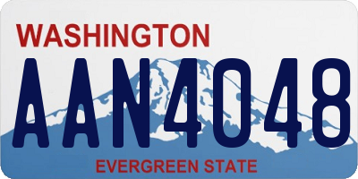 WA license plate AAN4048