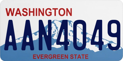 WA license plate AAN4049