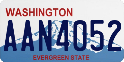 WA license plate AAN4052