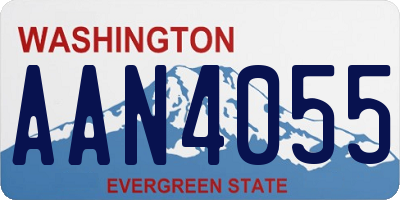 WA license plate AAN4055