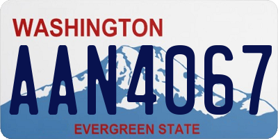 WA license plate AAN4067