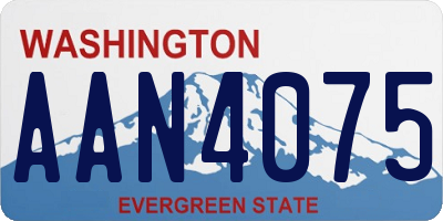 WA license plate AAN4075