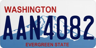 WA license plate AAN4082