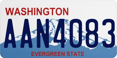 WA license plate AAN4083