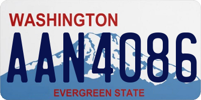 WA license plate AAN4086