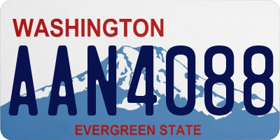 WA license plate AAN4088
