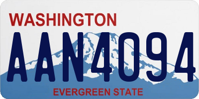 WA license plate AAN4094