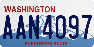 WA license plate AAN4097
