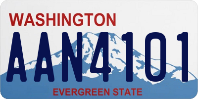 WA license plate AAN4101