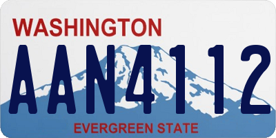 WA license plate AAN4112