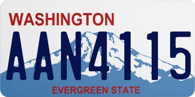 WA license plate AAN4115