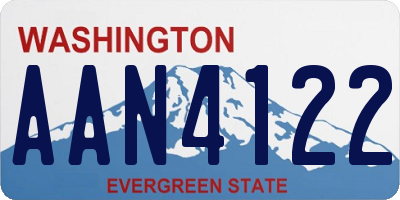 WA license plate AAN4122