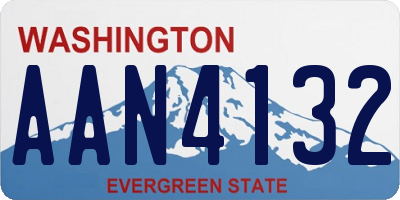 WA license plate AAN4132