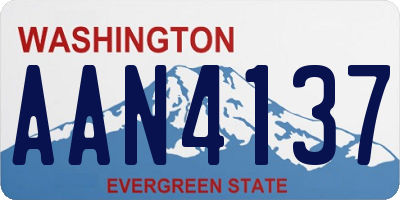 WA license plate AAN4137