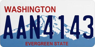 WA license plate AAN4143