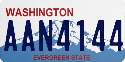 WA license plate AAN4144