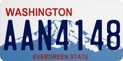 WA license plate AAN4148