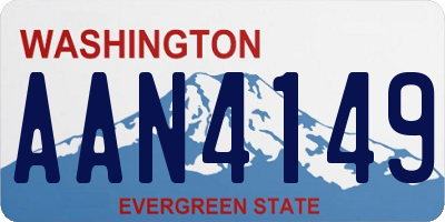 WA license plate AAN4149