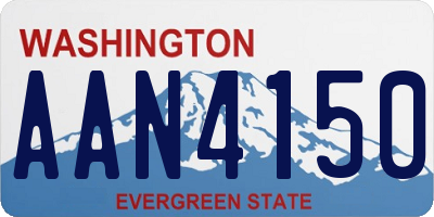 WA license plate AAN4150