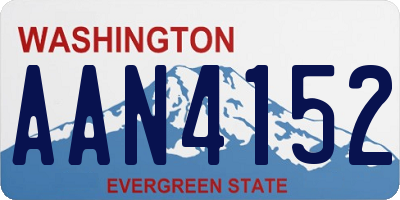 WA license plate AAN4152