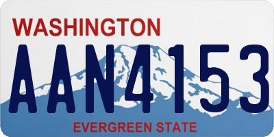 WA license plate AAN4153