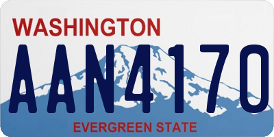 WA license plate AAN4170