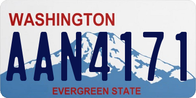 WA license plate AAN4171