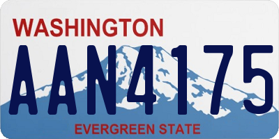 WA license plate AAN4175