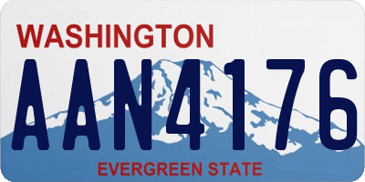 WA license plate AAN4176