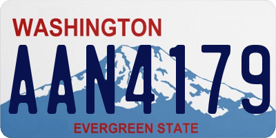 WA license plate AAN4179