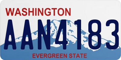 WA license plate AAN4183