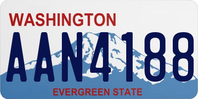 WA license plate AAN4188