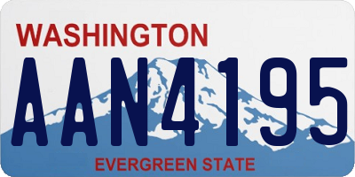 WA license plate AAN4195