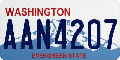 WA license plate AAN4207