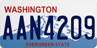 WA license plate AAN4209