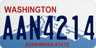 WA license plate AAN4214
