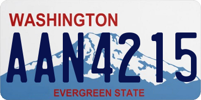 WA license plate AAN4215