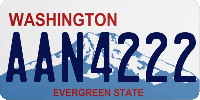 WA license plate AAN4222