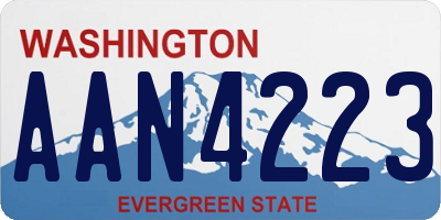 WA license plate AAN4223